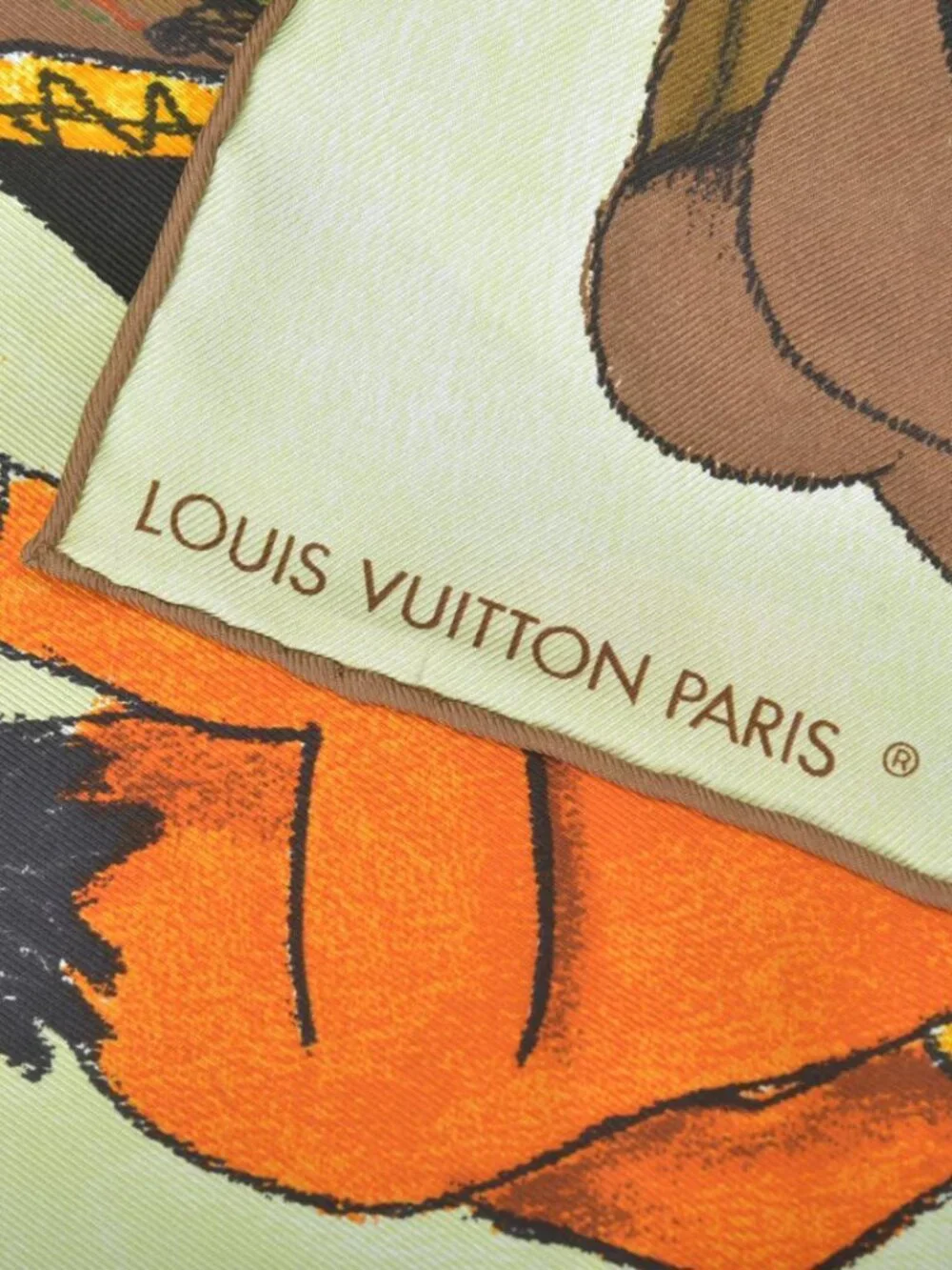 Louis Vuitton William Wilson Scarf 85 Silk with Green - Picture 8 of 10